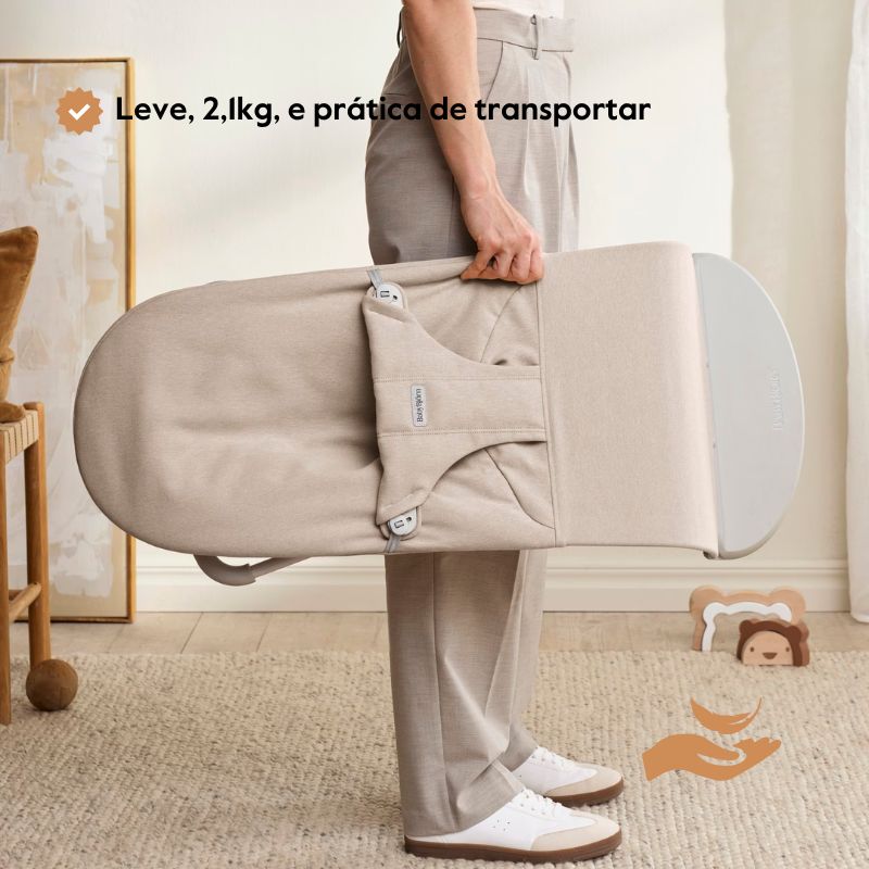 BabyBjorn Espreguiçadeira Bliss Woven Classic - Gris Arena
