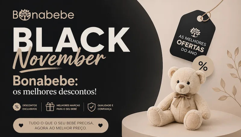 Black November Bonabebe com promoções de puericultura, carrinhos de bebé e descontos exclusivos em novembro