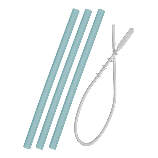Minikoioi Palhas Silicone - Aqua Green - 3 Uni/Escova
