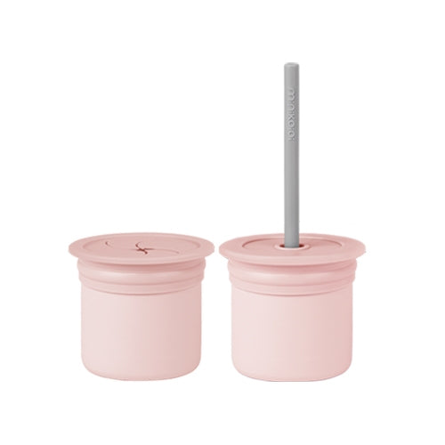 Minikoioi Sip+Snack - Pinky Pink/Powder Grey