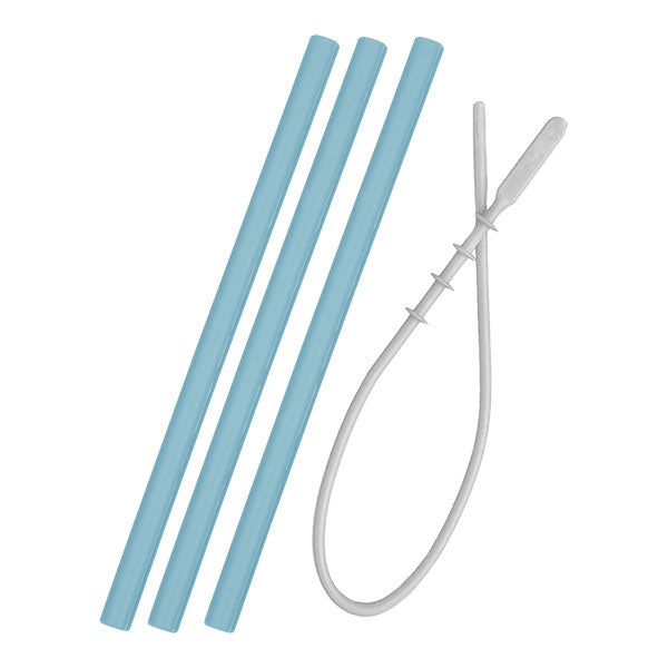 Minikoioi Palhas Silicone - Mineral Blue - 3 Uni/Escova