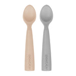 Minikoioi Colheres em Silicone - Bubble Beige/Powder Grey