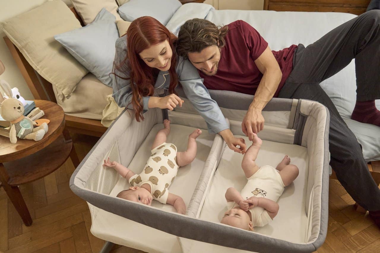 Chicco Berço de Gémeos Next2Me Twin - Magnet Grey