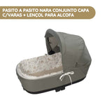 Pasito a Pasito Nara Conjunto Capa c/ Varas + Lençol para Alcofa
