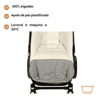 Walking Mum Footmuff I Love Vichy Negro inverno