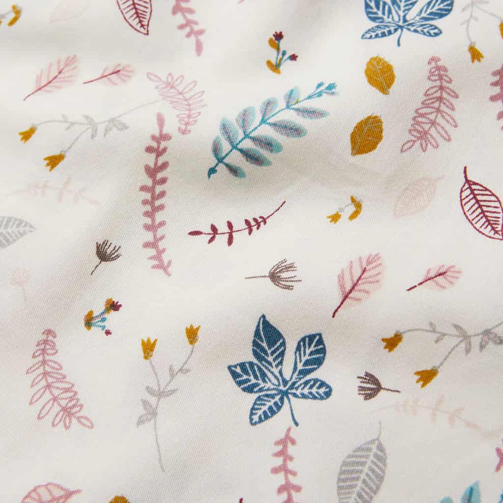 CamCam Jogo de Cama Bebé 70 x 80 cm - Pressed Leaves Rose