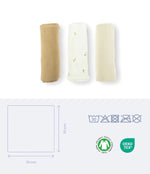 Doomoo Pack 3 Musselinas 70X70 Lovely - Sweety Cream