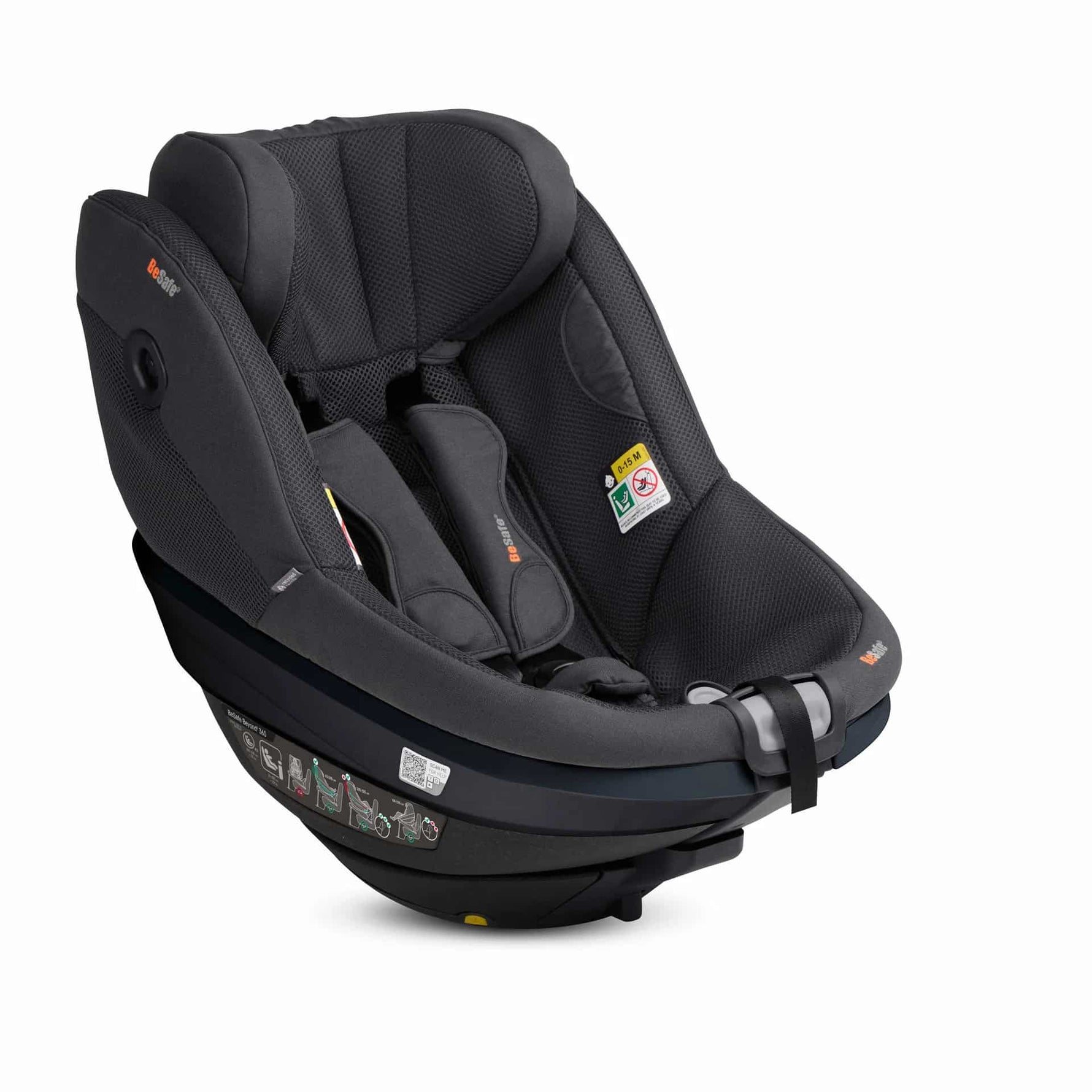 BeSafe Pack Cadeira Auto Beyond 2 360 com Base Isofix - Anthracite Mesh
