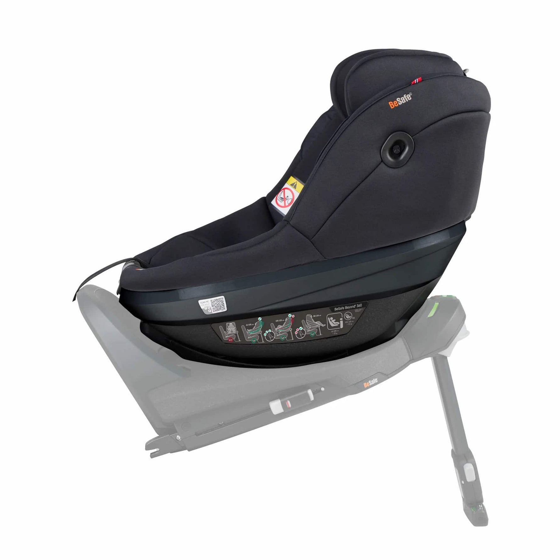 BeSafe Pack Cadeira Auto Beyond 2 360 com Base Isofix - Black SoftBreeze