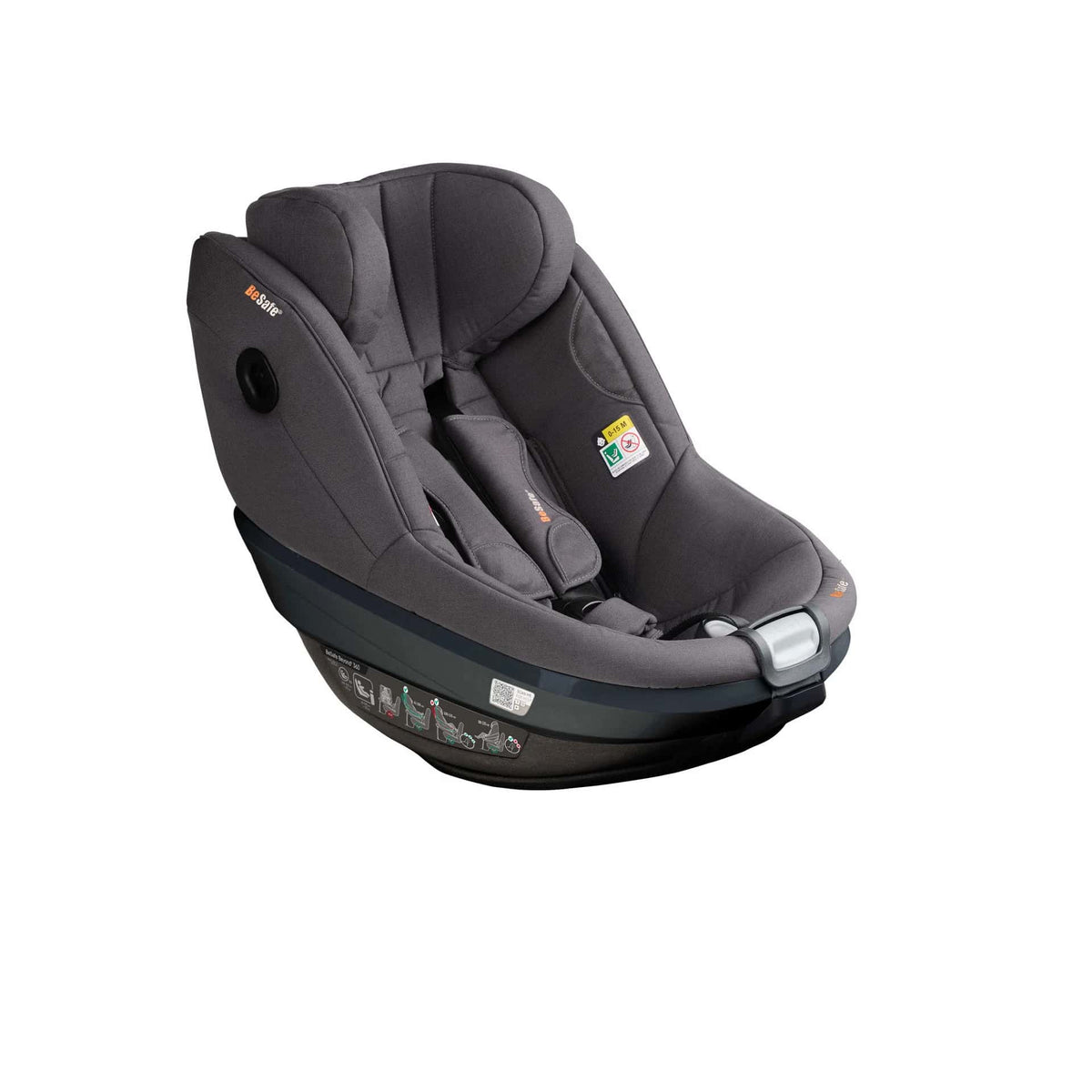 BeSafe Pack Cadeira Auto Beyond 2 360 com Base Isofix - Dark Grey Mélange