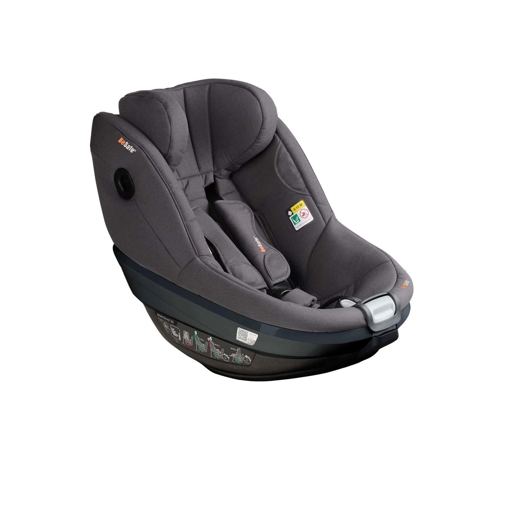 BeSafe Pack Cadeira Auto Beyond 2 360 com Base Isofix - Dark Grey Mélange