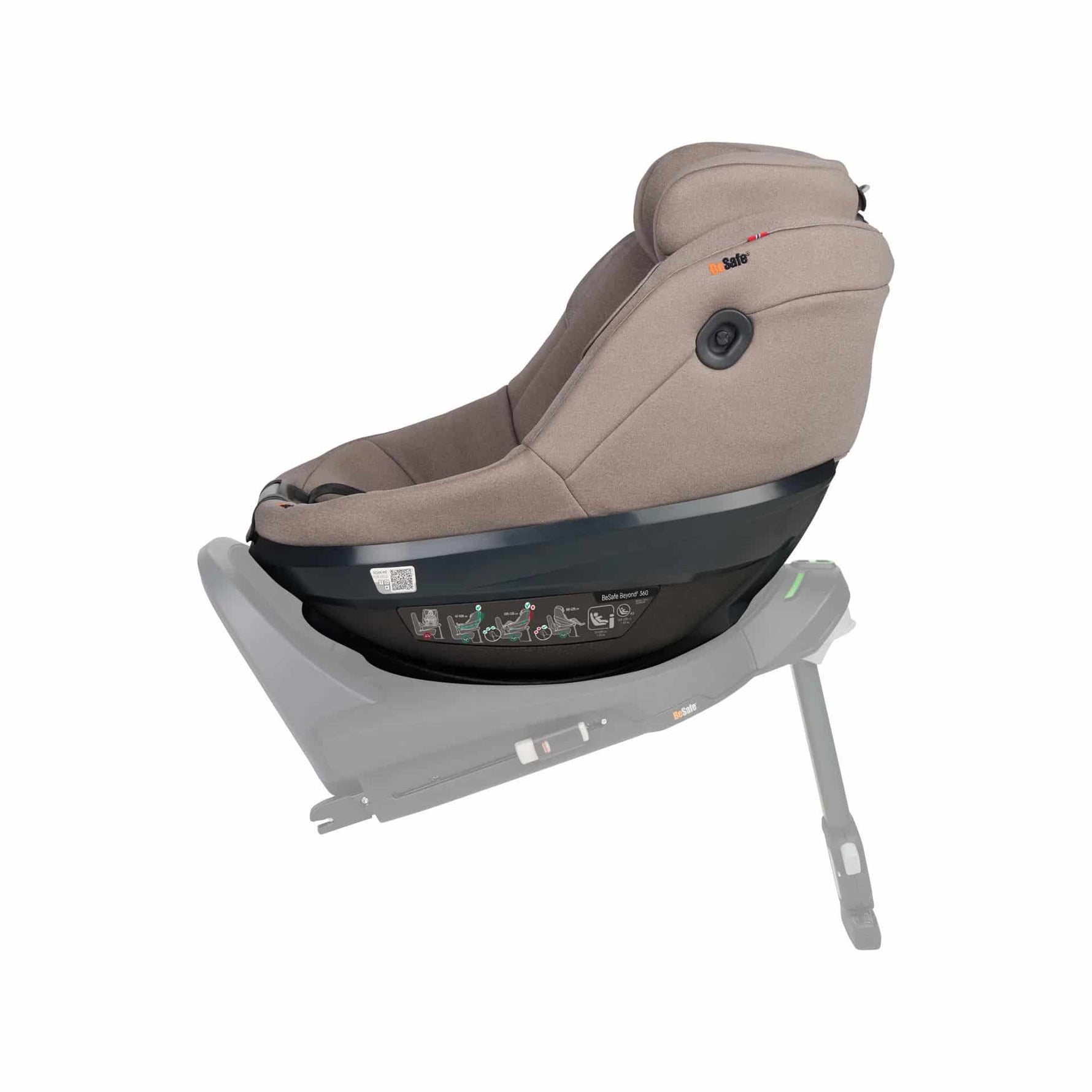 BeSafe Pack Cadeira Auto Beyond 2 360 com Base Isofix - Dark Sand SoftBreeze