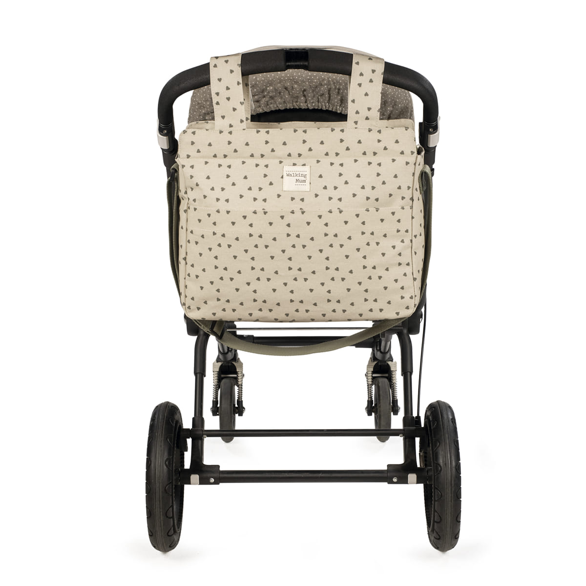 Walking Mum Mala de Passeio Poppy Hearts - Musgo