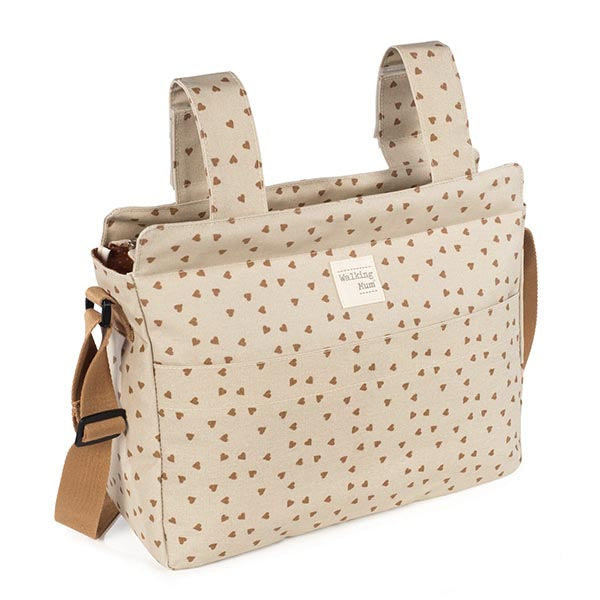 Walking Mum Mala de Passeio Poppy Hearts - Canela