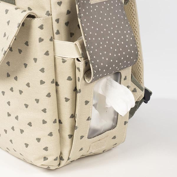 Walking Mum Mochila Poppy Hearts - Musgo