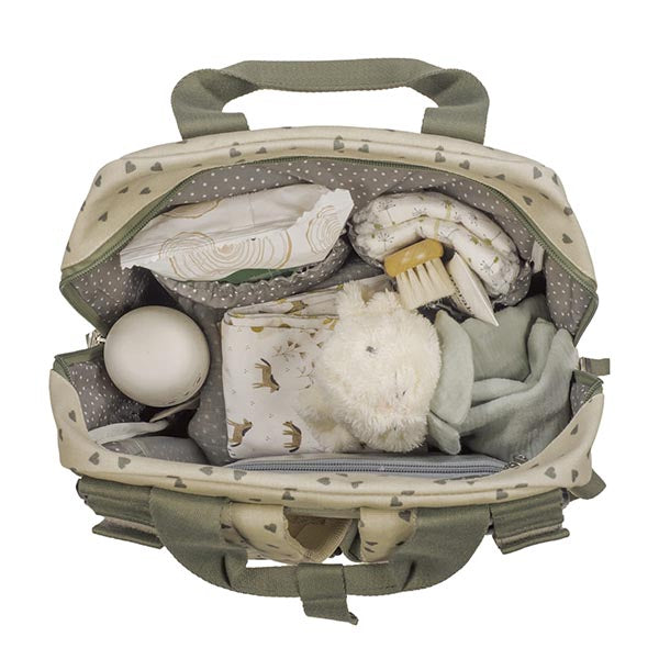 Walking Mum Mochila Poppy Hearts - Musgo