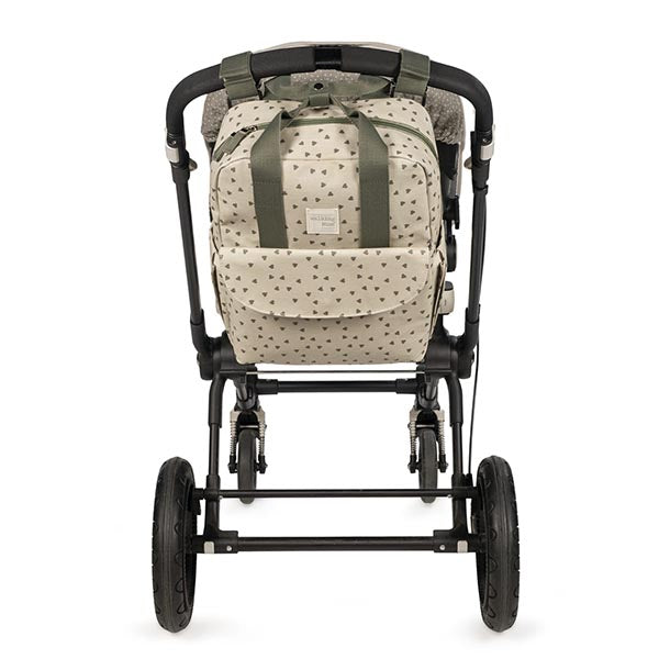 Walking Mum Mochila Poppy Hearts - Musgo