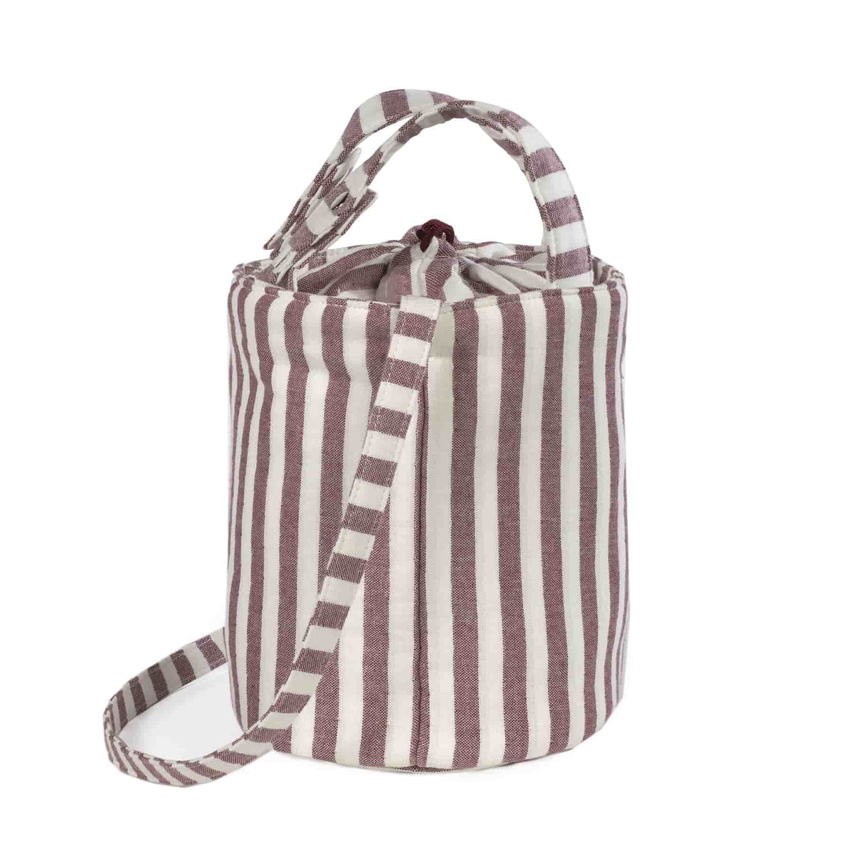 Pasito a Pasito Bolsa Bucket Cherry Rayas