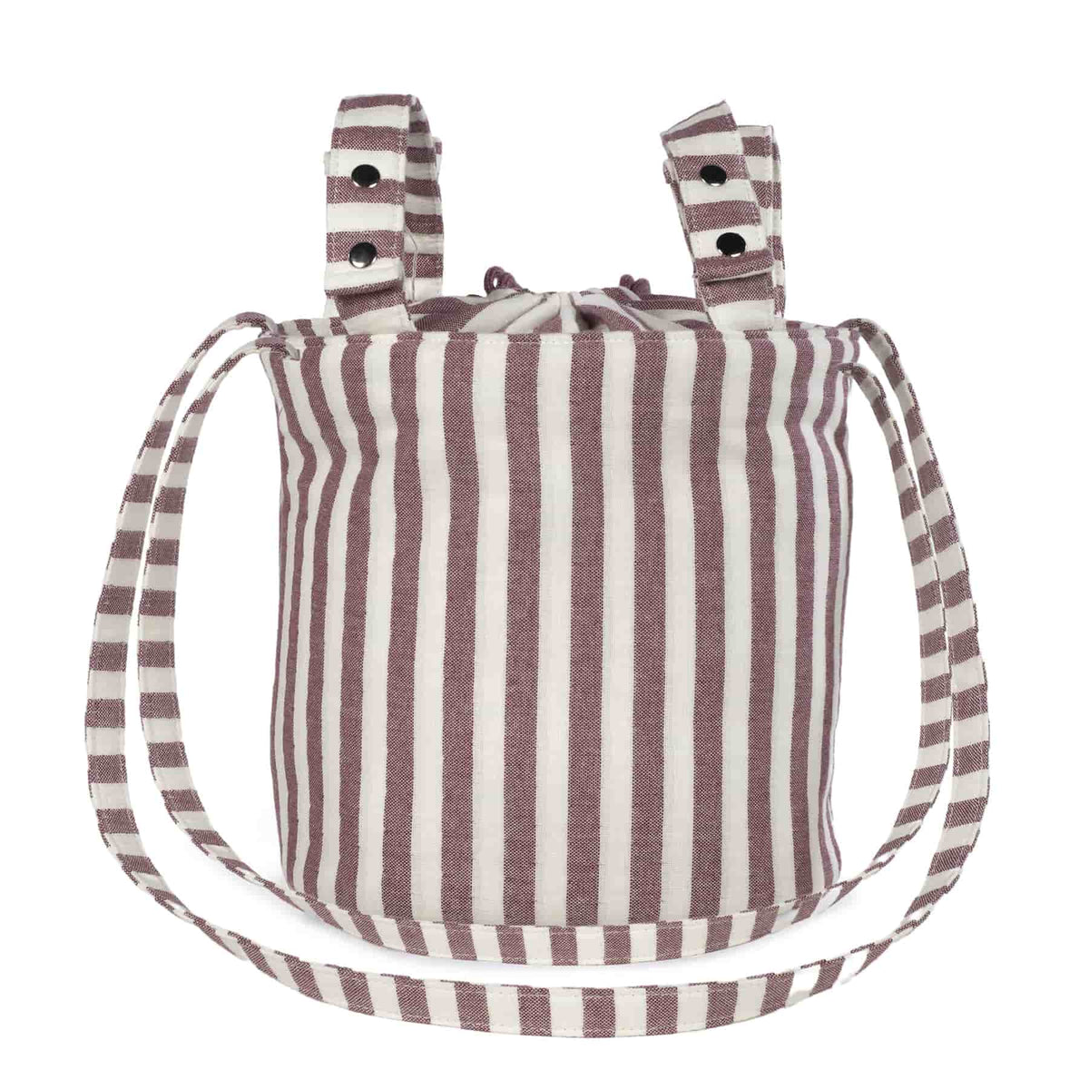 Pasito a Pasito Bolsa Bucket Cherry Rayas