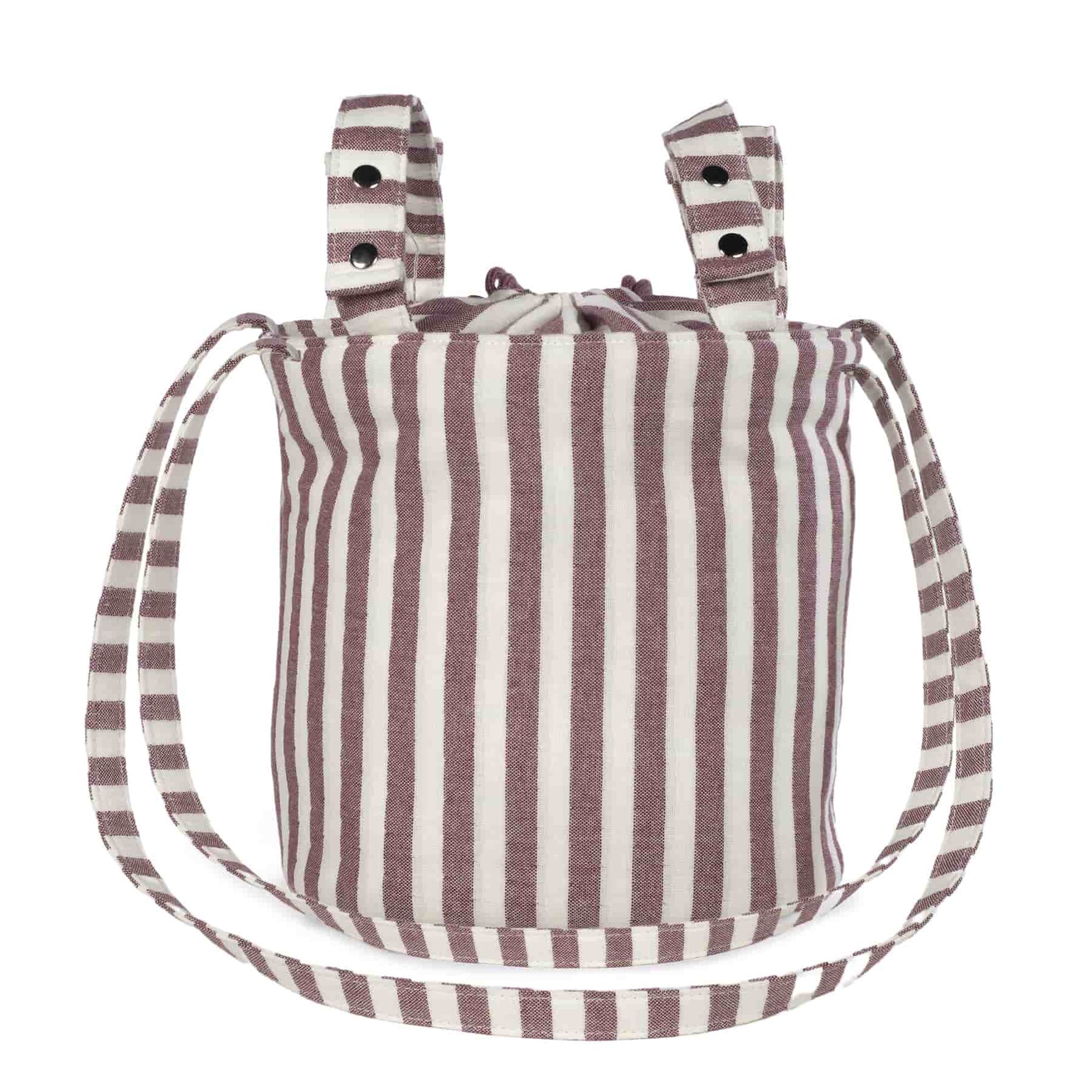 Pasito a Pasito Bolsa Bucket Cherry Rayas