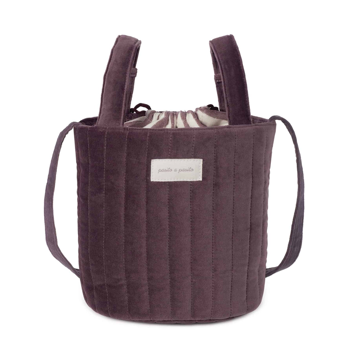 Pasito a Pasito Bolsa Bucket Cherry Velvet