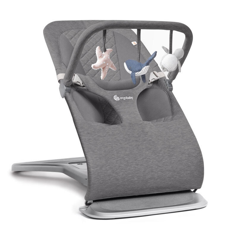 Ergobaby Barra de Brinquedos para Espreguiçadeira Evolve - Maravilhas do mar cinza escuro