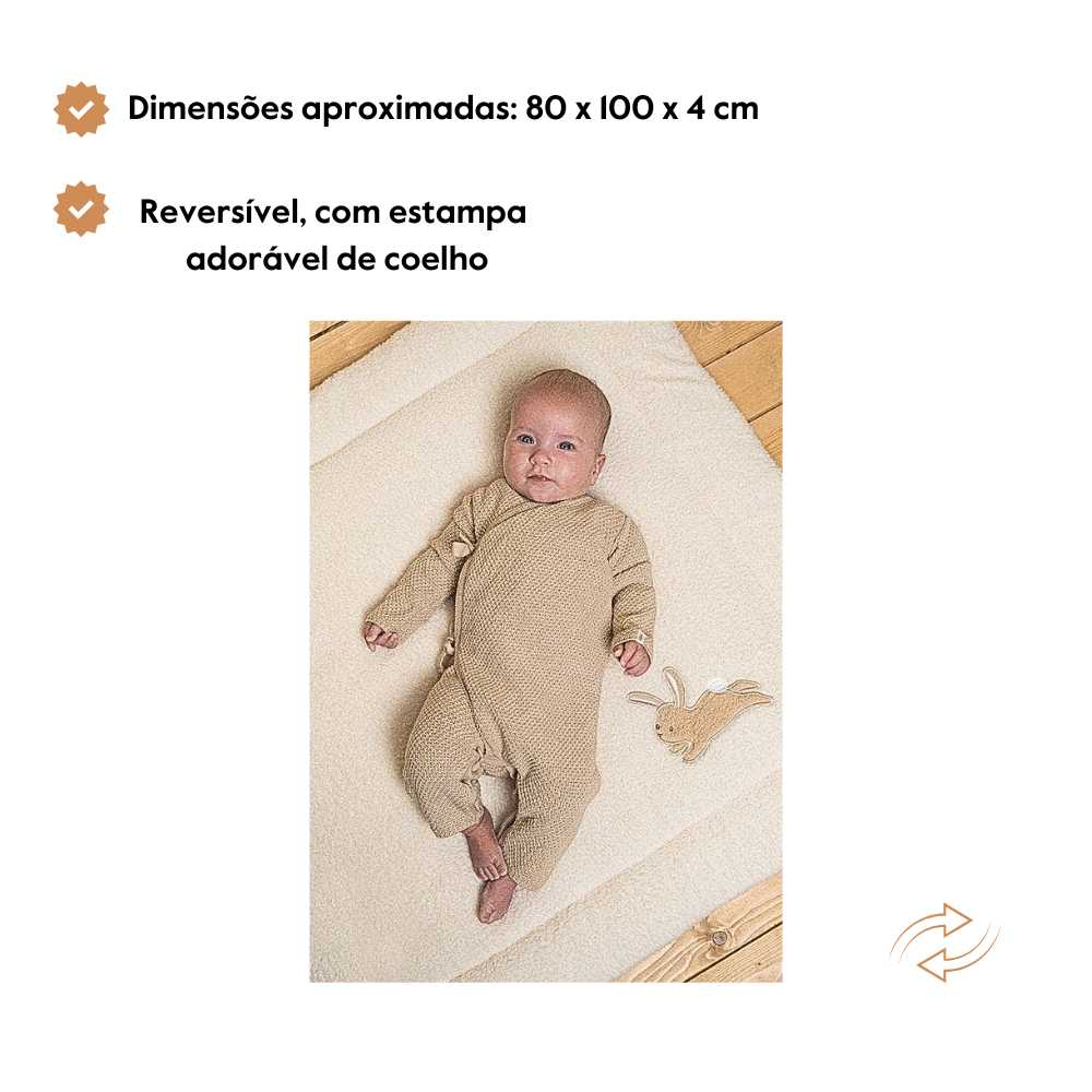 Tapete de Brincar Reversível Coelho e Abelha – Little Dutch