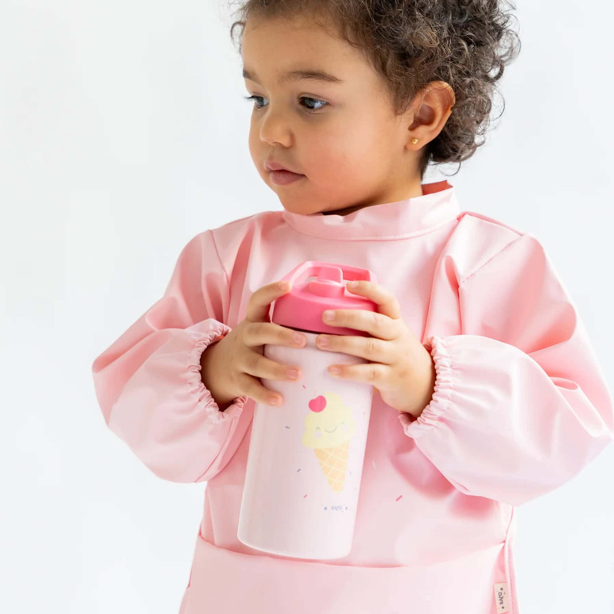 Saro Babete impermeável com mangas - Rose