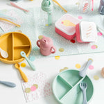 Saro Set de alimentação silicone Food & Fun - Mostarda