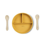 Saro Set de alimentação silicone Food & Fun - Mostarda