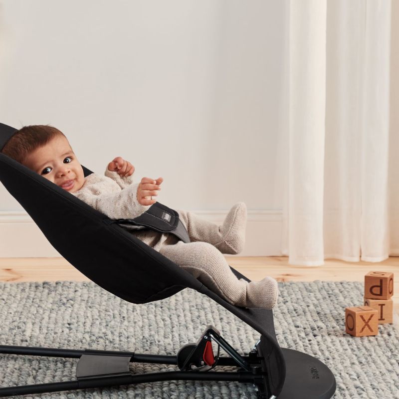 BabyBjorn Espreguiçadeira Balance Soft Woven - Negro/Gris Oscuro