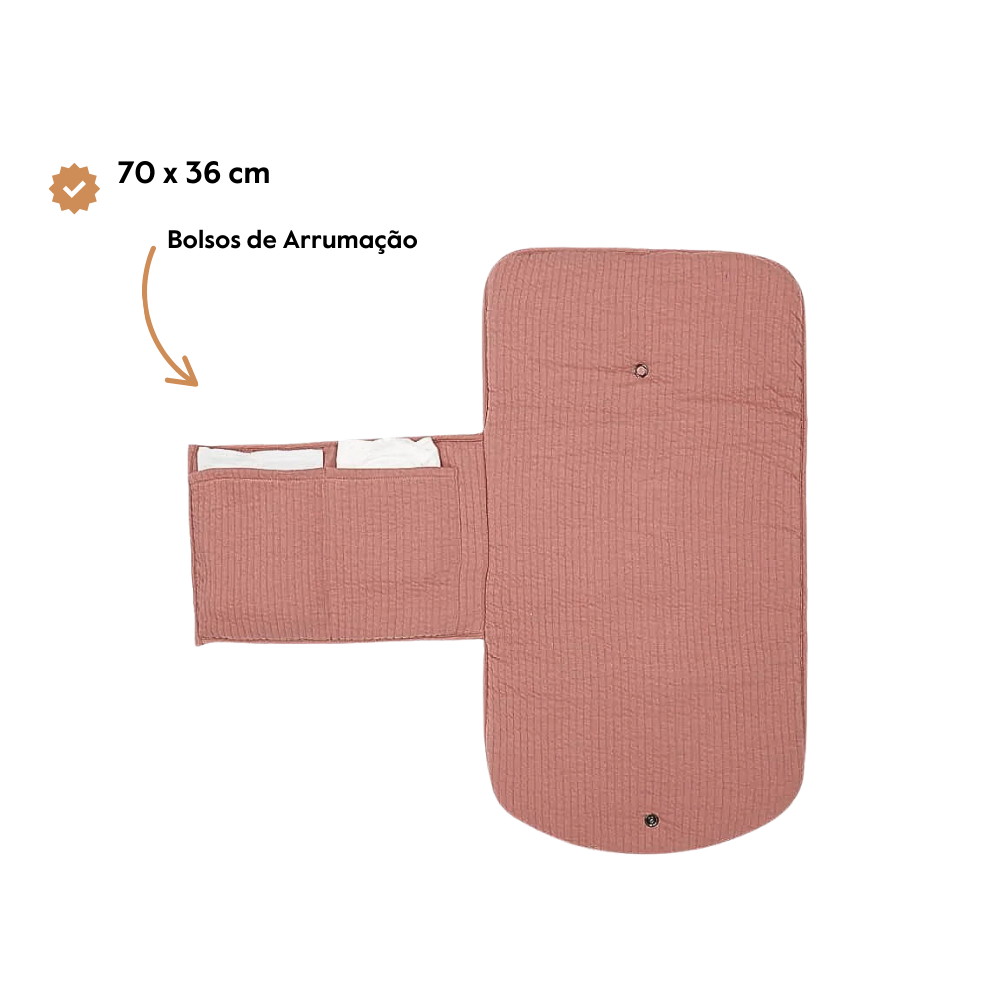 Little Dutch Troca-Fraldas Portátil Comfort | Pure Pink Blush