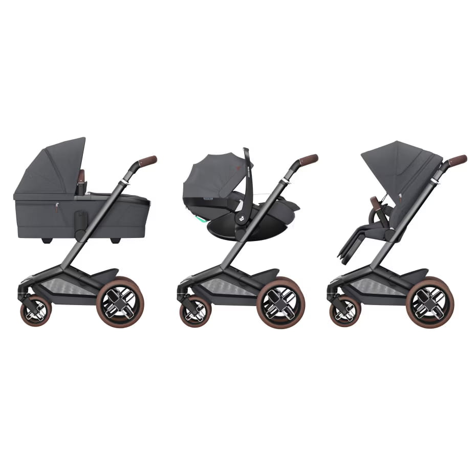 Carrinho de Bebé Fame + Alcofa da Maxi-Cosi - Conforto premium dos 0 meses aos 4 anos - Twillic Graphite