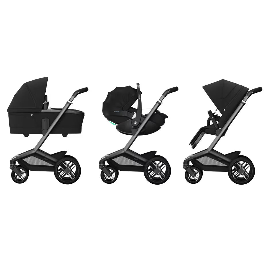Carrinho de Bebé Fame da Maxi-Cosi - Conforto premium dos 0 meses aos 4 anos - Twillic Black