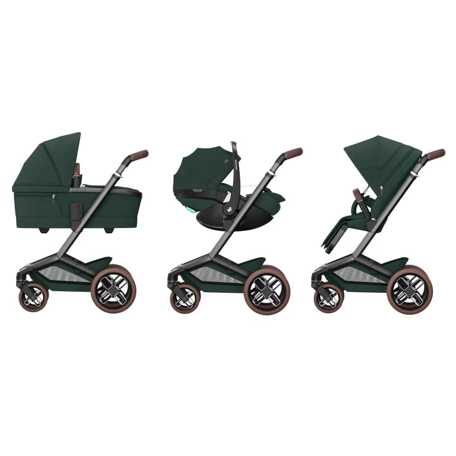 Carrinho de Bebé Fame da Maxi-Cosi - Conforto premium dos 0 meses aos 4 anos - Twillic Green