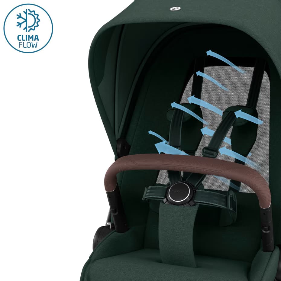 Carrinho de Bebé Fame + Alcofa da Maxi-Cosi - Conforto premium dos 0 meses aos 4 anos - Twillic Green