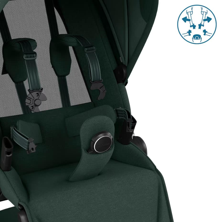 Carrinho de Bebé Fame da Maxi-Cosi - Conforto premium dos 0 meses aos 4 anos - Twillic Green