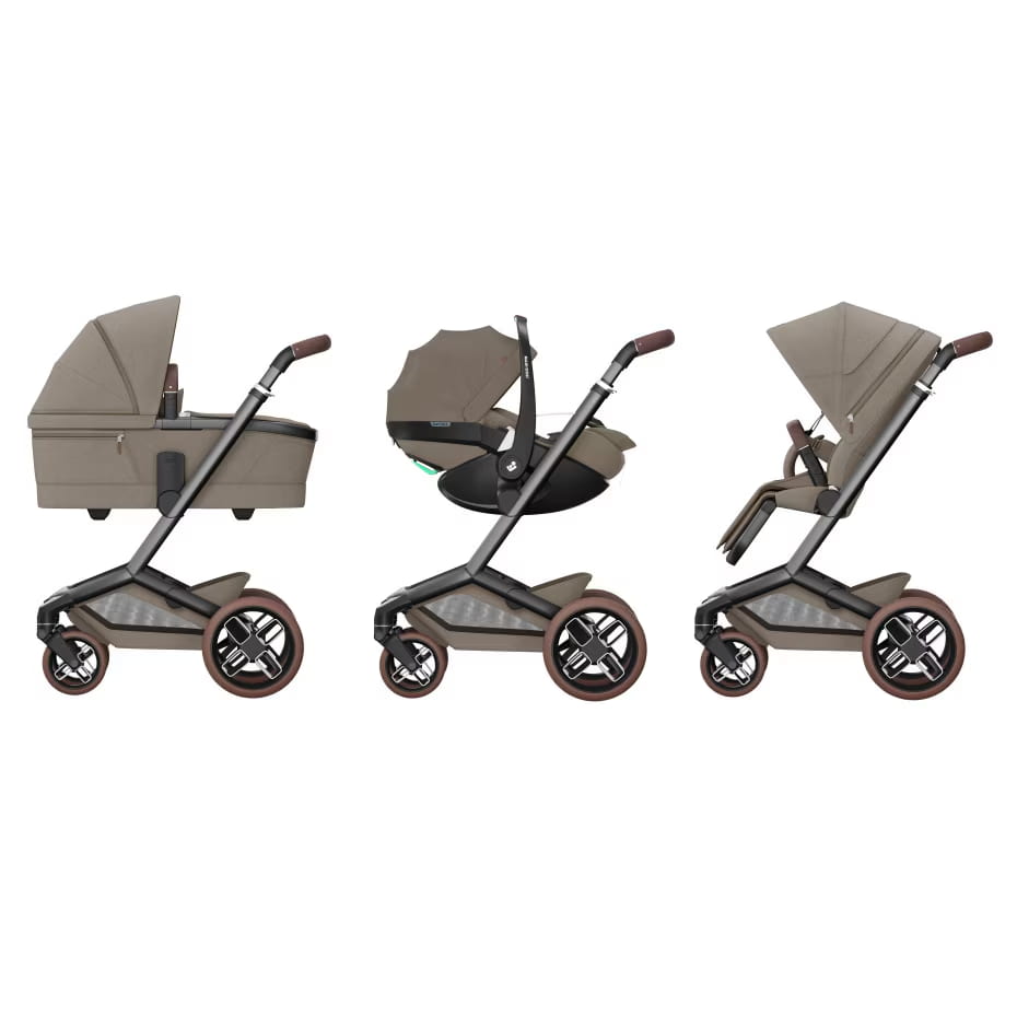 Carrinho de Bebé Fame da Maxi-Cosi - Conforto premium dos 0 meses aos 4 anos - Twillic Truffle