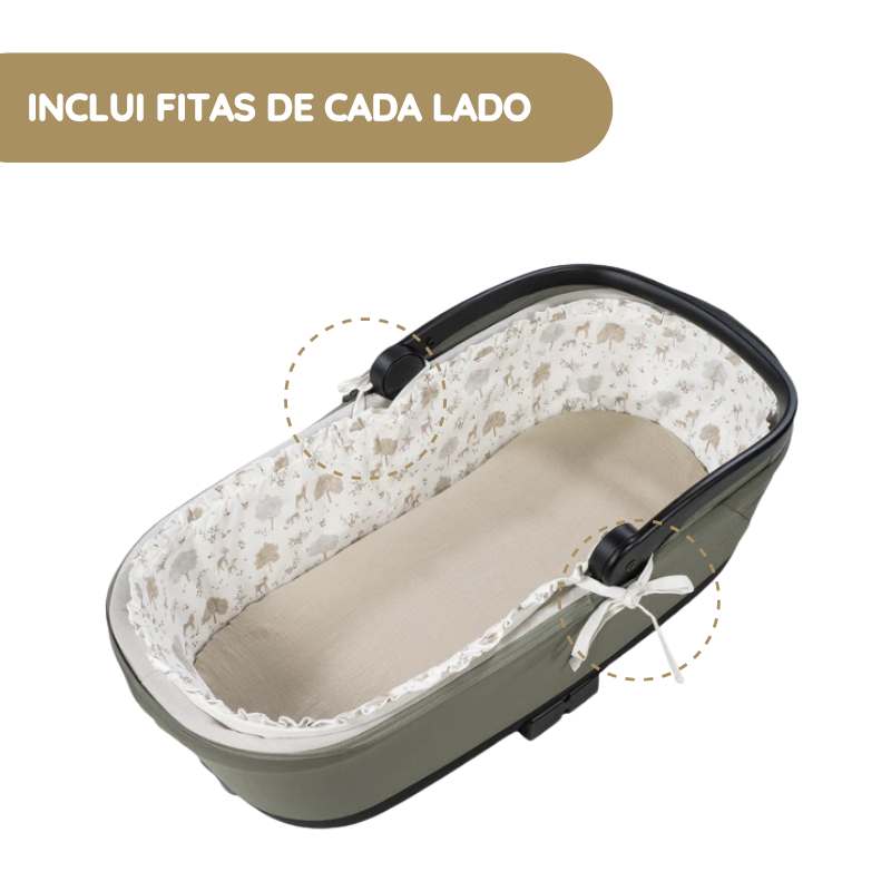 Pasito a Pasito Nara Conjunto Capa c/ Varas + Lençol para Alcofa