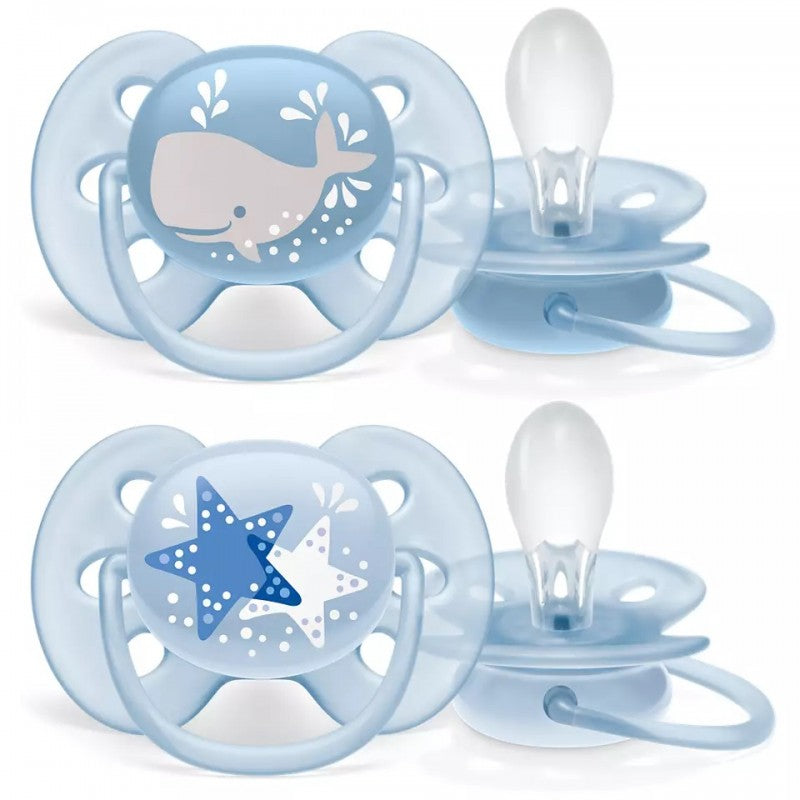 Philips Avent - 2 Chupetas - Ultra Soft - Deco 6-18M - Menino