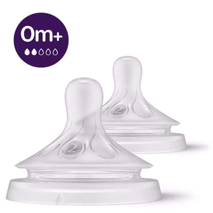 Philips Avent 2 Tetinas T2 Flx Lento 0M+ - Natural Response
