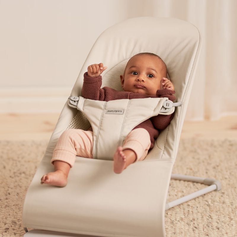 BabyBjorn Espreguiçadeira Balance Soft Woven/Jersey/Mesh - Beige Claro