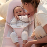 BabyBjorn Espreguiçadeira Balance Soft Woven/Jersey - Rosa/Gris Claro