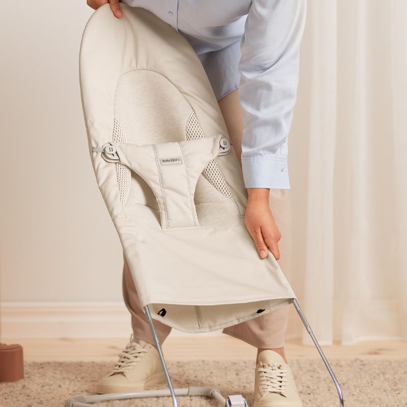 BabyBjorn Espreguiçadeira Balance Soft Woven/Jersey/Mesh - Beige Claro