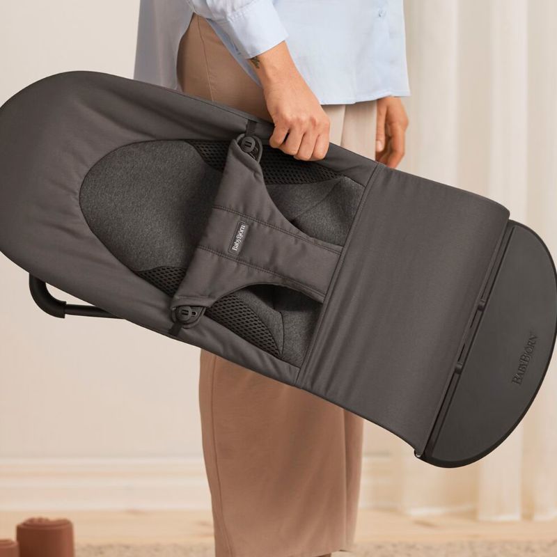 BabyBjorn Espreguiçadeira Balance Soft Woven/Jersey/Mesh - Gris Oscuro