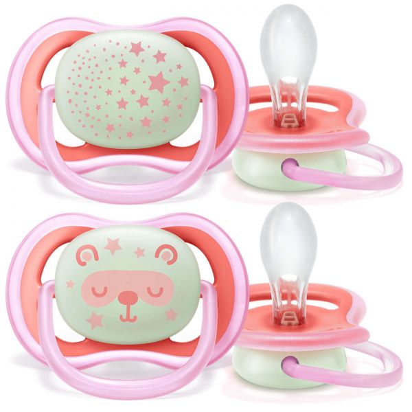Philips Avent - 2 Chupetas - Ultra Air - NT – 6-18 M - Menina