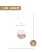 Pasito a Pasito Pack 2 Musselinas 70x70 cm Cherry Flor