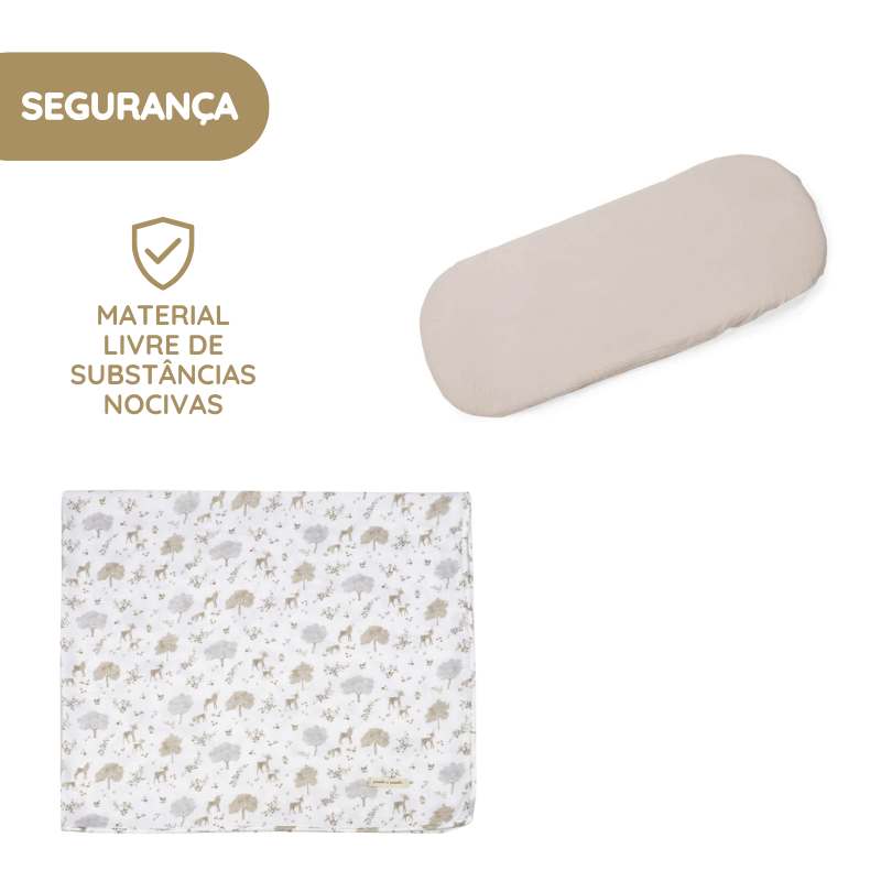 Pasito a Pasito Conjunto Lençol + Muselina Nara
