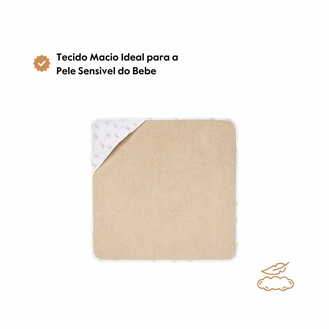 Little Dutch Toalha com Capuz em Musselina - Baby Bunny