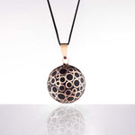 Cache Coeur Bola de Grossesse "Chamador de Anjos" - Rose Gold/black enamel